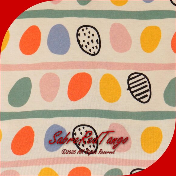 NWT Hanna Andersson Organic Short Johns Pajamas Colorful Easter Eggs 140 10 - Picture 3 of 6